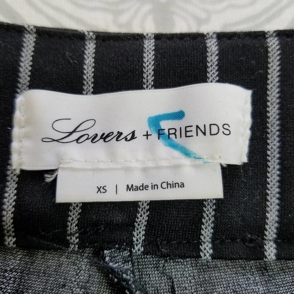 Lovers + Friends Black Striped High Waist Biker Shorts - Picture 7 of 8